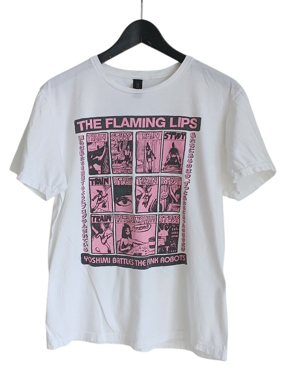 The Flaming Lips Yoshimi Battles The Pink Robots Graphic T-Shirt White M